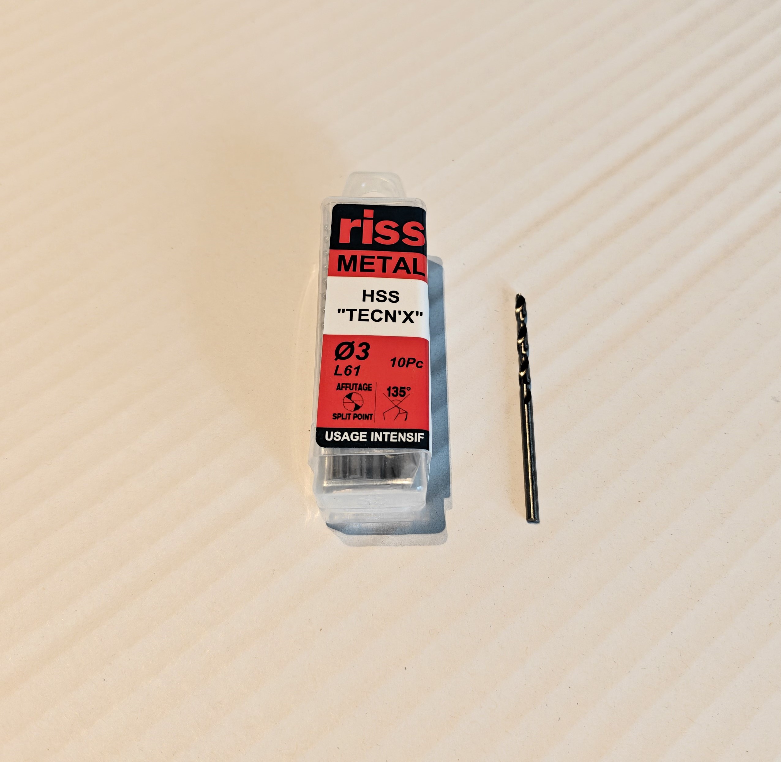 Metallipora 3mm 10 kpl Riss HSS "TECN'X"